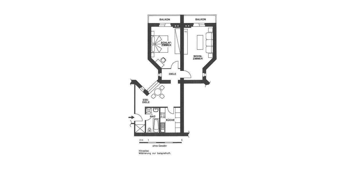 Etagenwohnung Düsseldorf Eller - 2 Zimmer, 65 m&sup2;, 544&euro; | Angebot:26998423