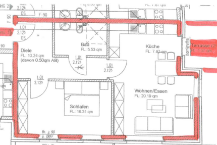 Wohnung Wassenberg Orsbeck - 2 Zimmer, 61 m&sup2;, 351&euro; | Angebot:25866806