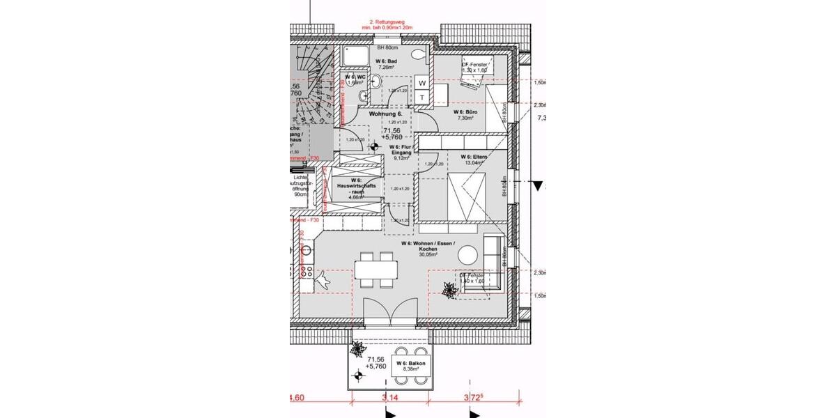 Dachgeschoßwohnung Wassenberg - 3 Zimmer, 75 m&sup2;, 937&euro; | Angebot:23117442