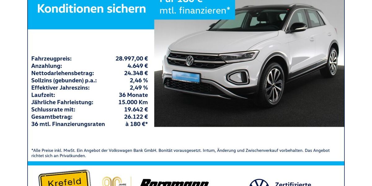 VW T-Roc 27.514 km 27.887 &euro; Krefeld 47803