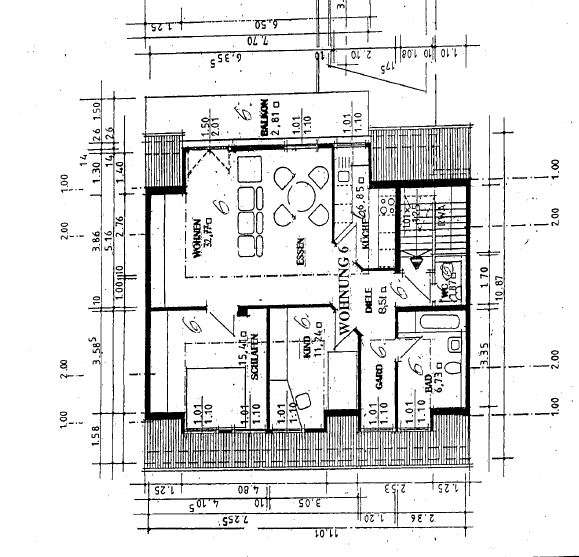 Etagenwohnung Mönchengladbach Odenkirchen - 3 Zimmer, 86 m&sup2;, 760&euro; | Angebot:26256870
