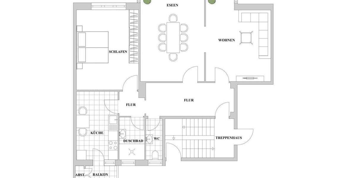 Etagenwohnung Düsseldorf Carlstadt - 3 Zimmer, 90 m&sup2;, 595.000&euro; | Angebot:25683648