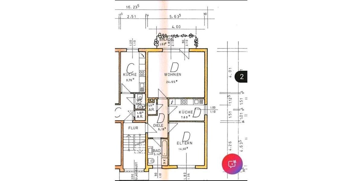 Etagenwohnung Viersen Sittard - 2 Zimmer, 63 m&sup2;, 135.000&euro; | Angebot:26097908