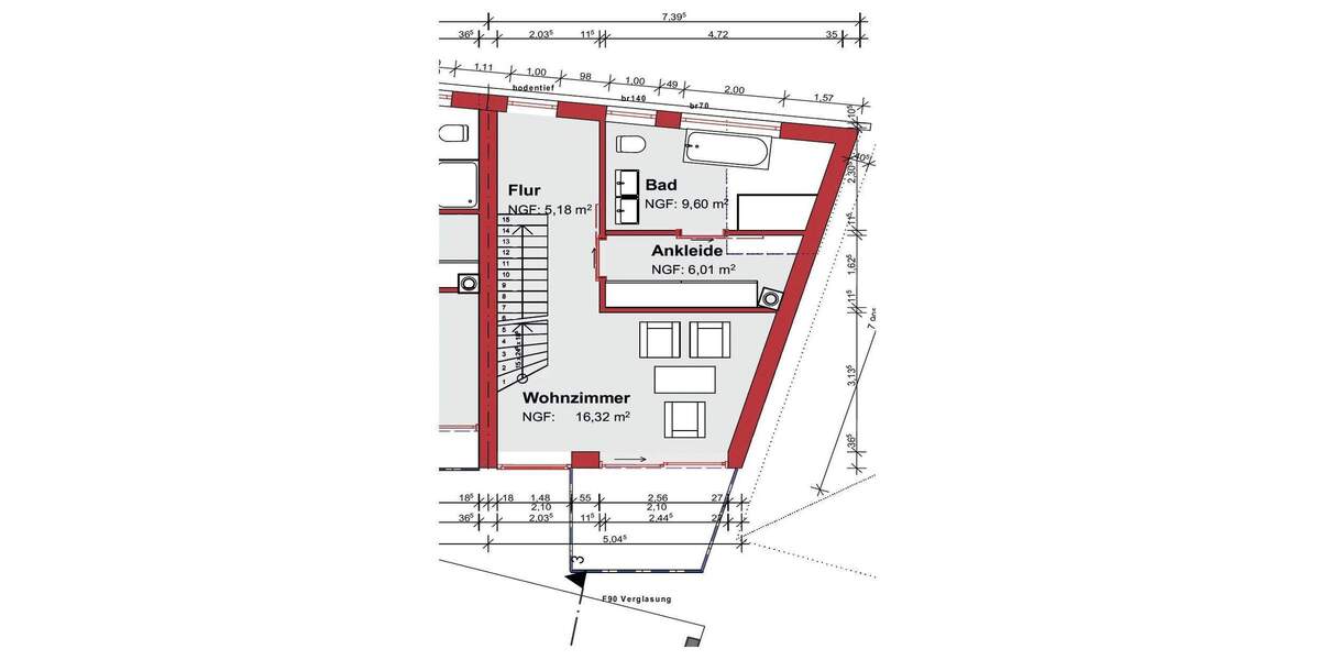Etagenwohnung Hilden - 3 Zimmer, 122 m&sup2;, 2.340&euro; | Angebot:25738216