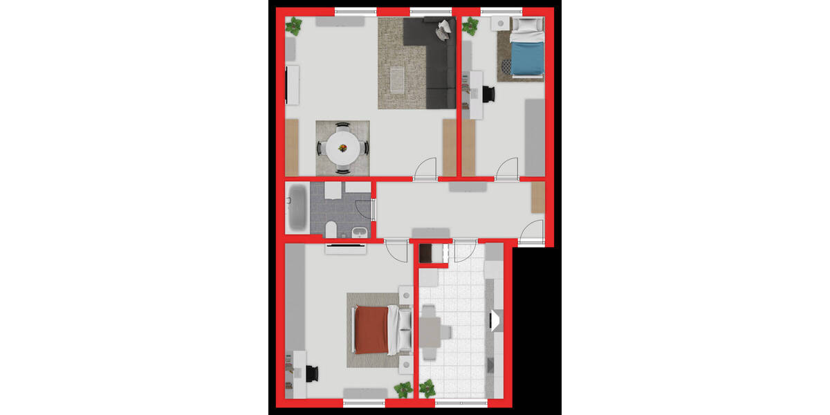 Etagenwohnung Leverkusen Opladen - 3 Zimmer, 76 m&sup2;, 760&euro; | Angebot:25997575