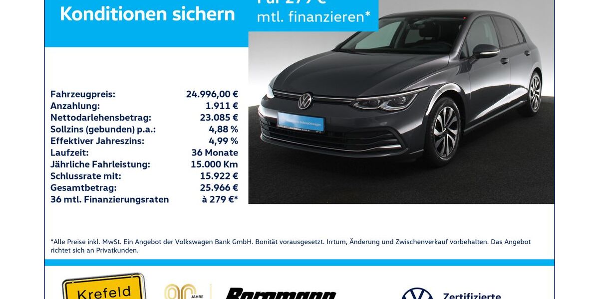 VW Golf 55.582 km 23.997 &euro; Krefeld 47803