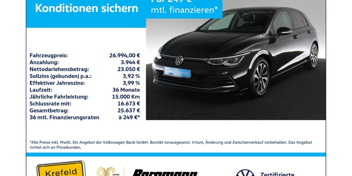 VW Golf 39.014 km 26.994 &euro; Krefeld 47803