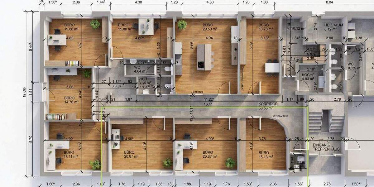 Gewerbeobjekt Willich Münchheide - 3 Zimmer, 65 m&sup2;, 649&euro; | Angebot:25896448