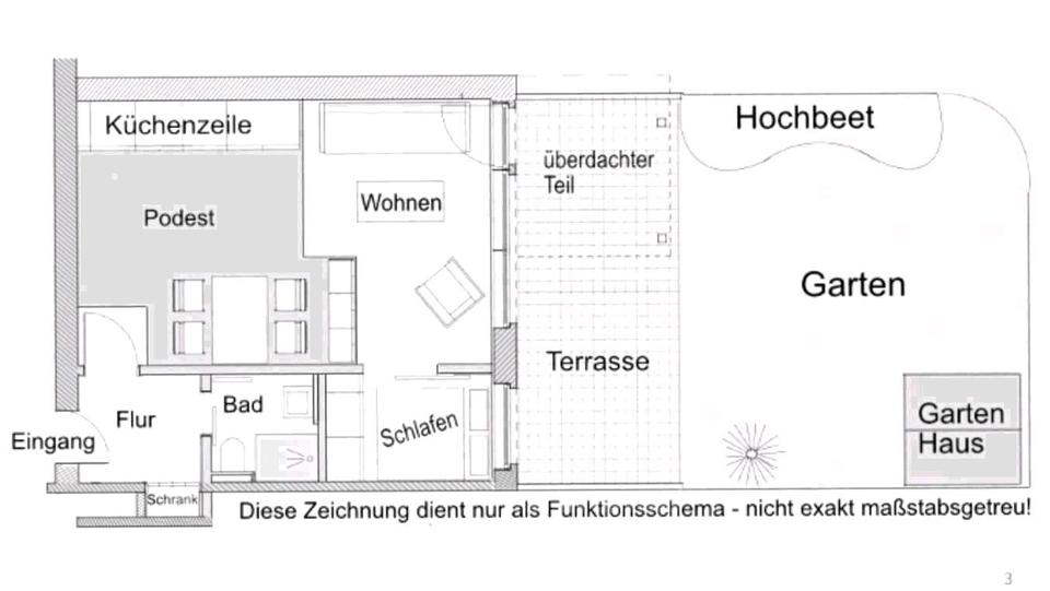 Erdgeschoßwohnung Düsseldorf Stadtbezirk 3 - 2 Zimmer, 43 m&sup2;, 285.000&euro; | Angebot:27112054