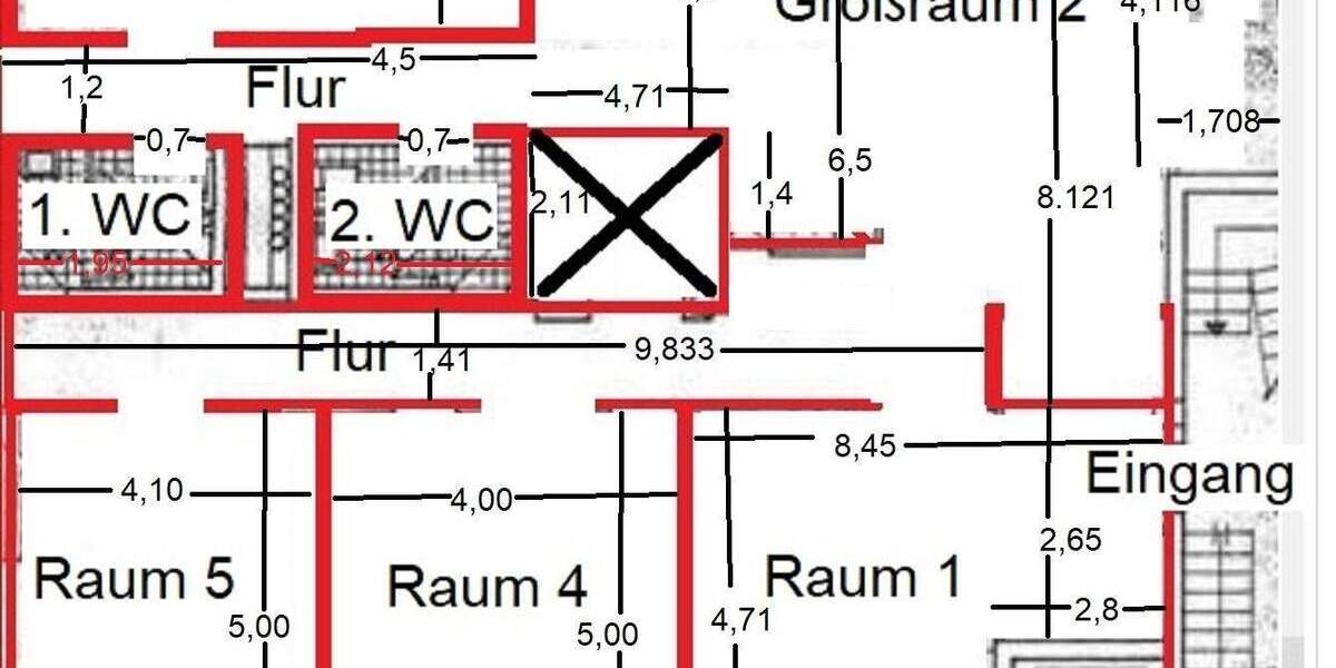 Gewerbeobjekt Düsseldorf Stadtmitte - 5 Zimmer, 215 m&sup2;, 1.950&euro; | Angebot:25845238