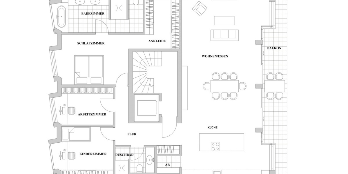 Etagenwohnung Düsseldorf Düsseltal - 4 Zimmer, 160 m&sup2;, 3.990&euro; | Angebot:25820115