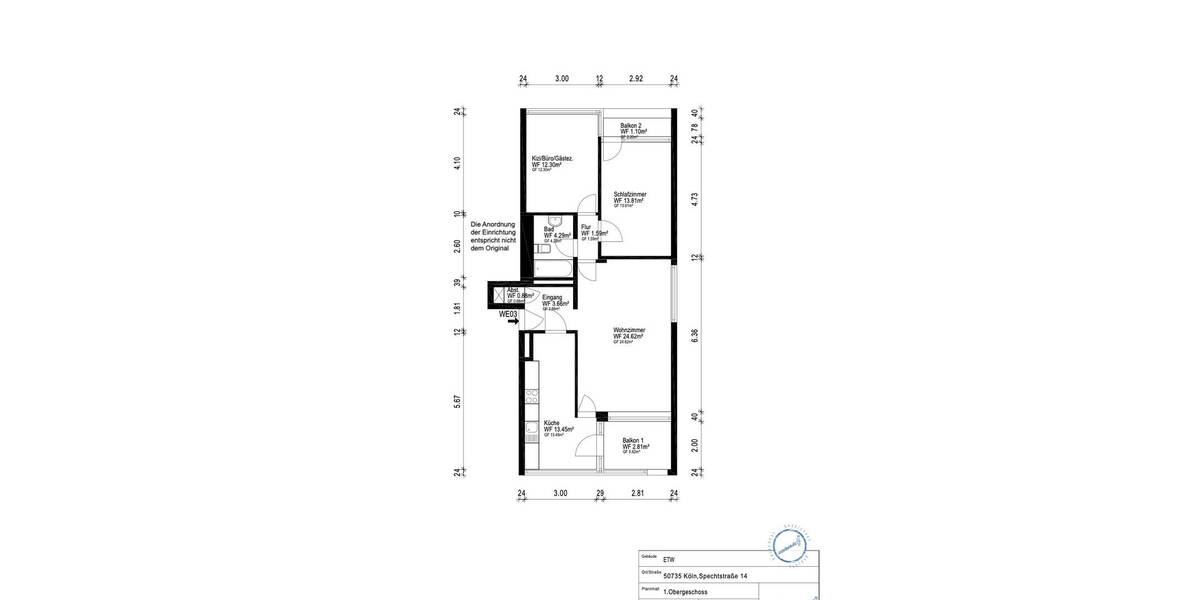 Etagenwohnung Köln Niehl - 3 Zimmer, 79 m&sup2;, 425.000&euro; | Angebot:26200174