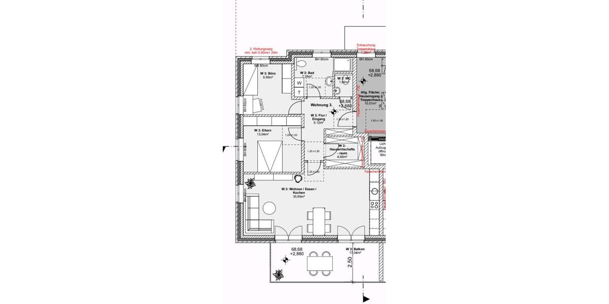 Dachgeschoßwohnung Wassenberg - 3 Zimmer, 75 m&sup2;, 937&euro; | Angebot:23117442