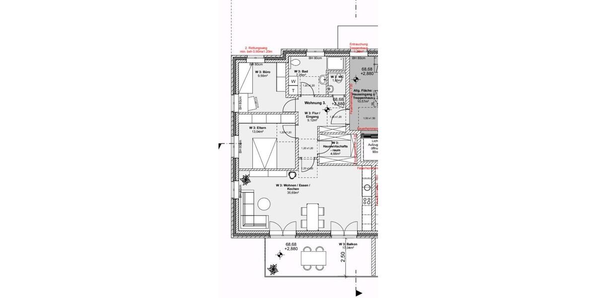 Dachgeschoßwohnung Wassenberg - 3 Zimmer, 937&euro; | Angebot:23117442
