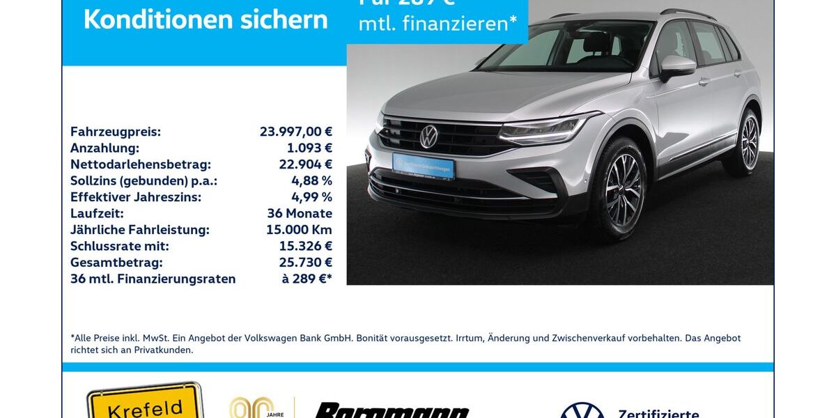 VW Tiguan 103.495 km 23.227 &euro; Krefeld 47803