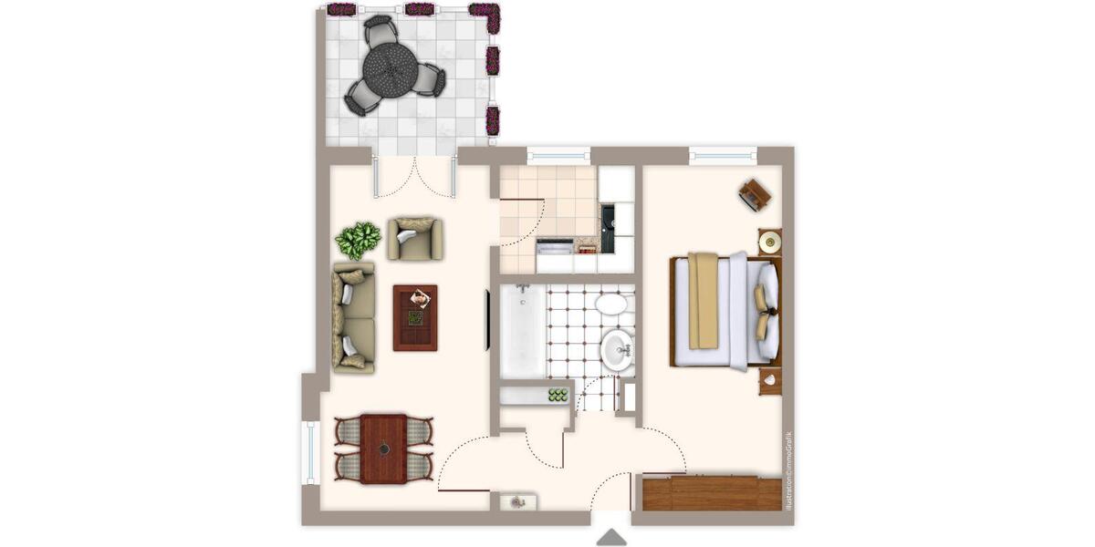 Erdgeschoßwohnung Mönchengladbach Süd - 2 Zimmer, 61 m&sup2;, 599&euro; | Angebot:25963937