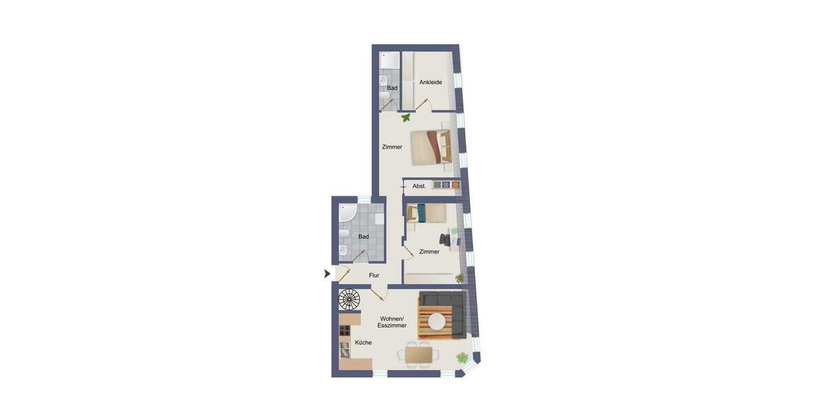 Dachgeschoßwohnung Mönchengladbach Nord - 4.5 Zimmer, 117 m&sup2;, 295.000&euro; | Angebot:27108701