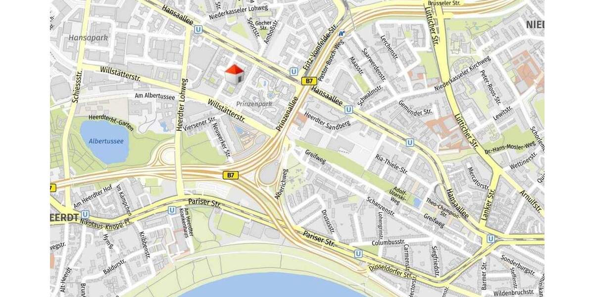 Etagenwohnung Düsseldorf Heerdt - 3 Zimmer, 117 m&sup2;, 890.000&euro; | Angebot:25736424