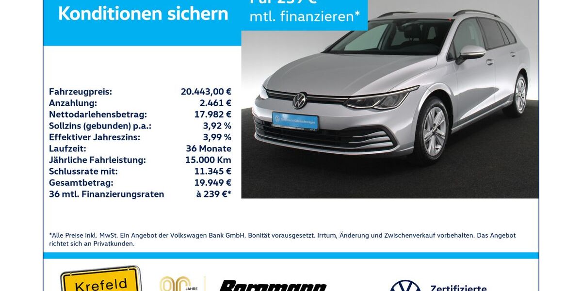 VW Golf 83.628 km 20.443 &euro; Krefeld 47803