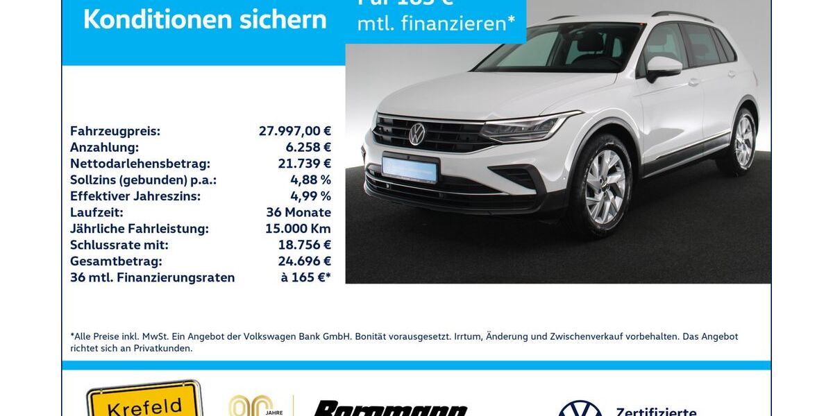 VW Tiguan 46.188 km 27.337 &euro; Krefeld 47803