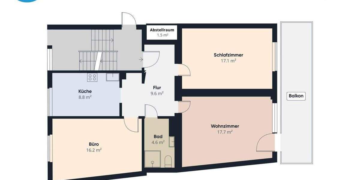 Etagenwohnung Kerpen - 3 Zimmer, 81 m&sup2;, 207.000&euro; | Angebot:25734198