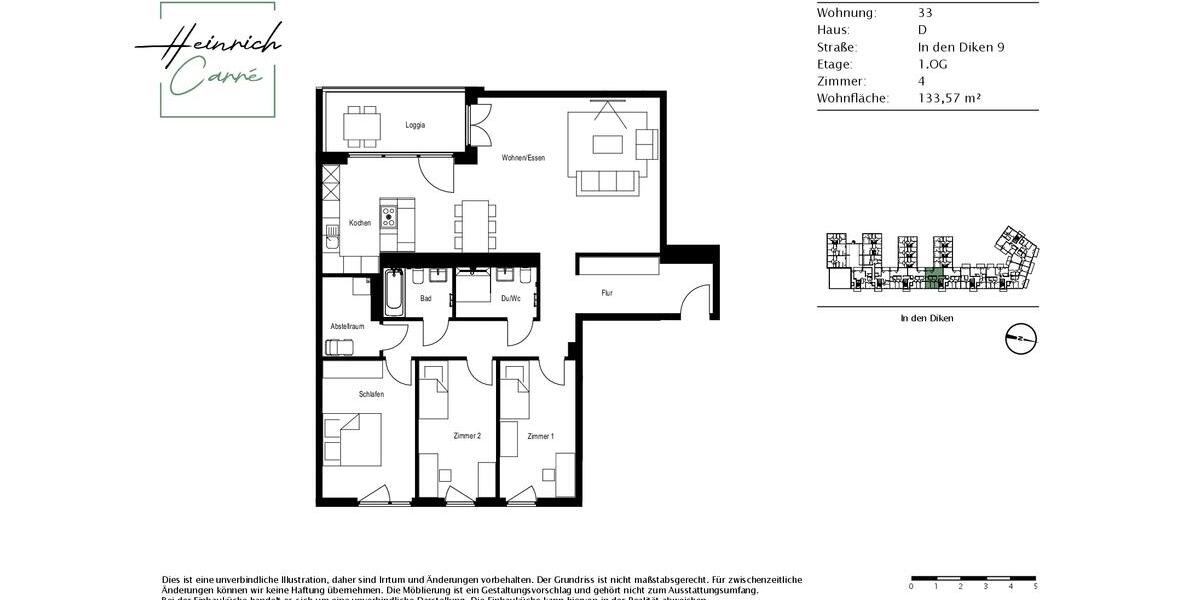 Etagenwohnung Düsseldorf Stadtbezirk 6 - 4 Zimmer, 134 m&sup2;, 1.870&euro; | Angebot:24690090