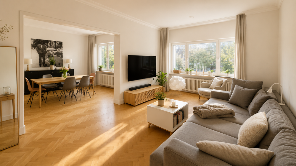 Etagenwohnung Düsseldorf Düsseltal - 3 Zimmer, 108 m&sup2;, 495.000&euro; | Angebot:26991434