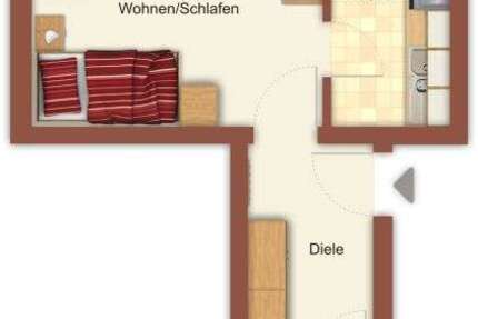 Wohnung Mönchengladbach Dahl - 1 Zimmer, 38 m&sup2;, 220&euro; | Angebot:26184415