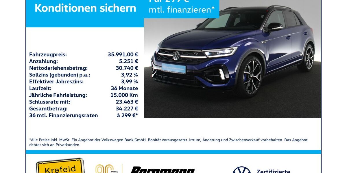 VW T-Roc 13.000 km 35.991 &euro; Krefeld 47803