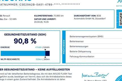 Renault ZOE 70.865 km 12.888 &euro; Düsseldorf 40233