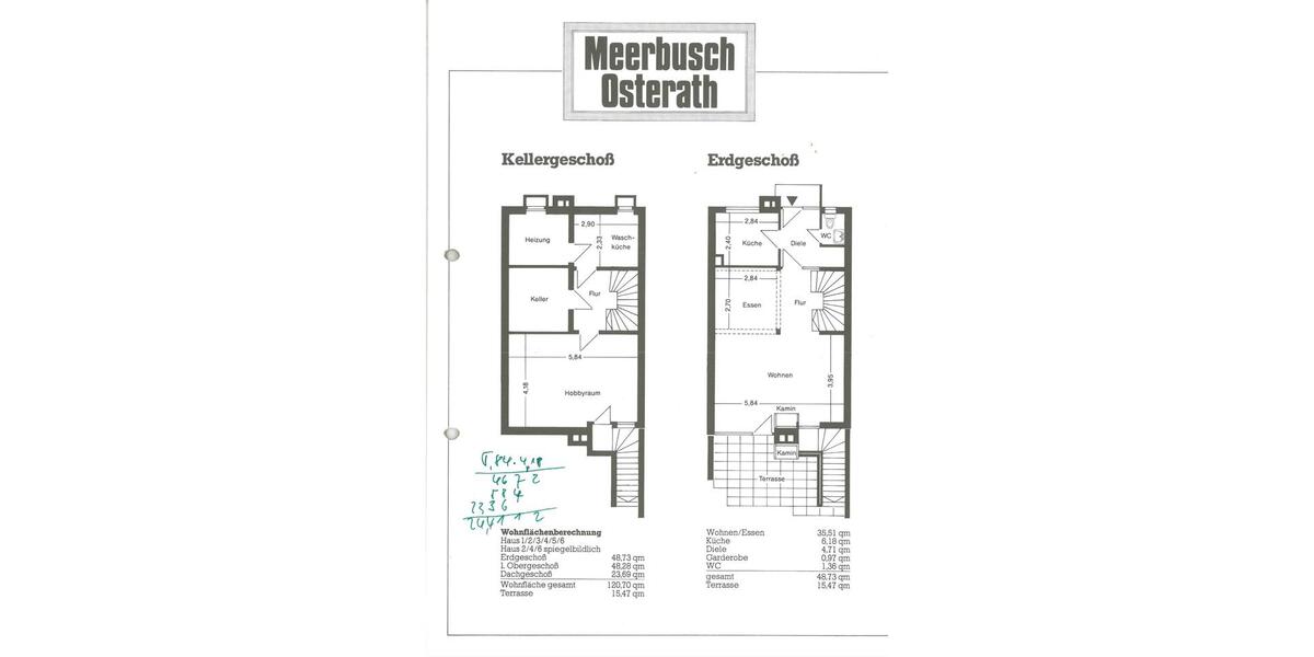 Reihenhaus Meerbusch - 5 Zimmer, 120 m&sup2;, 569.000&euro; | Angebot:25660275