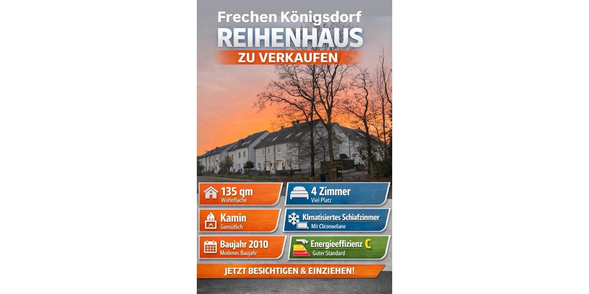 Reihenhaus Frechen - 4 Zimmer, 135 m&sup2;, 729.000&euro; | Angebot:25966345