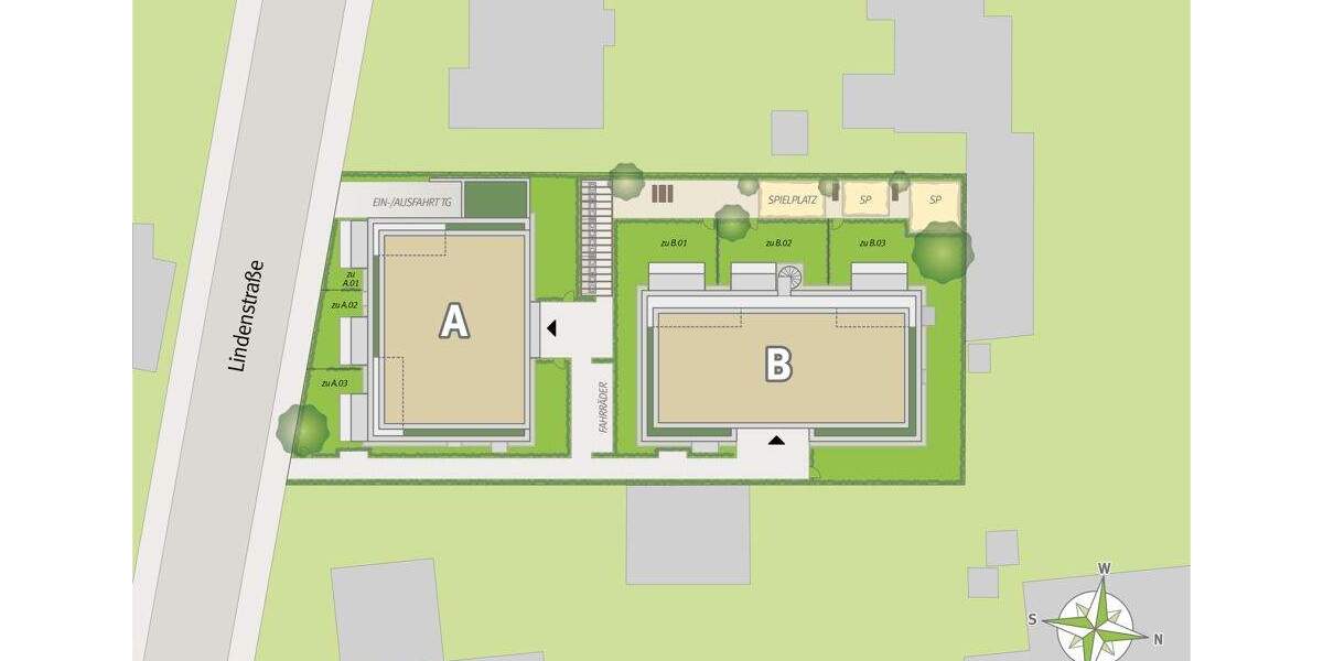 Etagenwohnung Monheim - 2 Zimmer, 55 m&sup2;, 347.100&euro; | Angebot:25684481