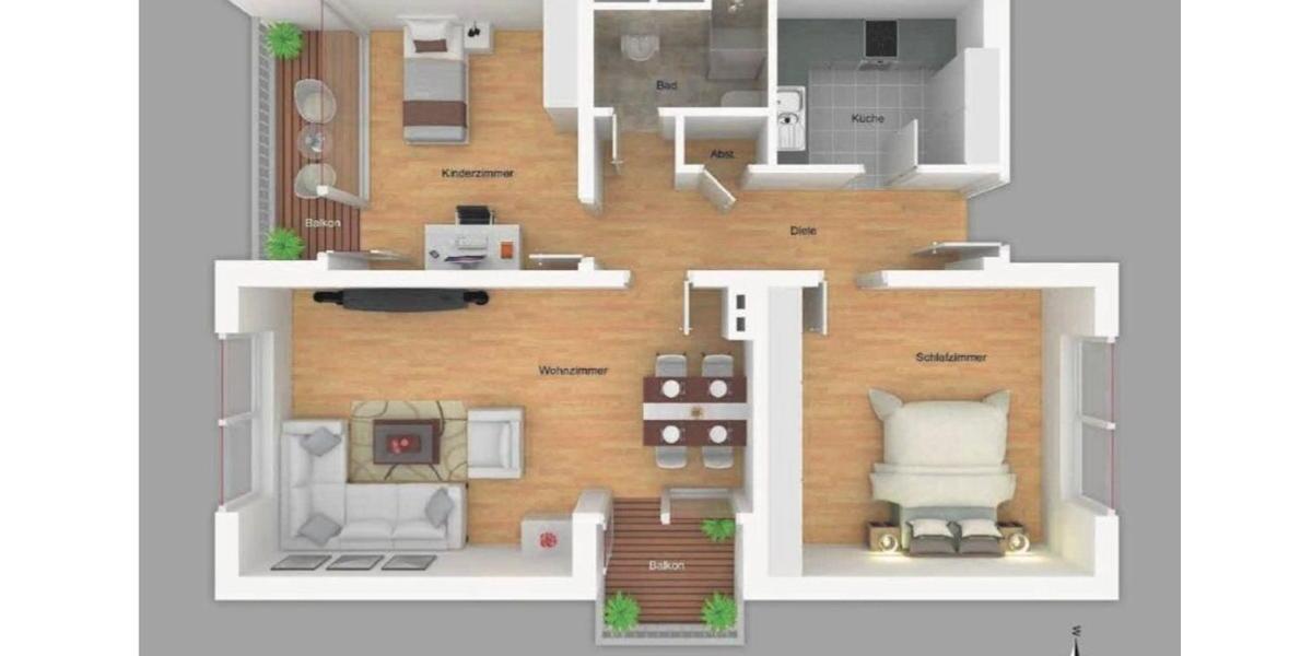 Etagenwohnung Krefeld Benrad - 3 Zimmer, 81 m&sup2;, 810&euro; | Angebot:25967575