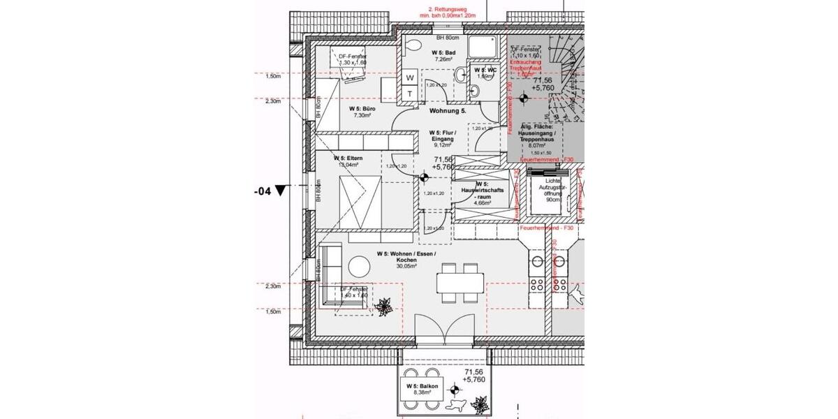 Dachgeschoßwohnung Wassenberg - 3 Zimmer, 75 m&sup2;, 937&euro; | Angebot:23117442