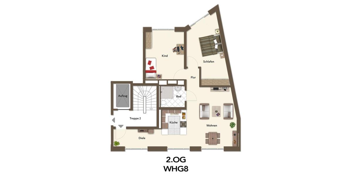 Etagenwohnung Düsseldorf Pempelfort - 3 Zimmer, 88 m&sup2;, 1.680&euro; | Angebot:25584397