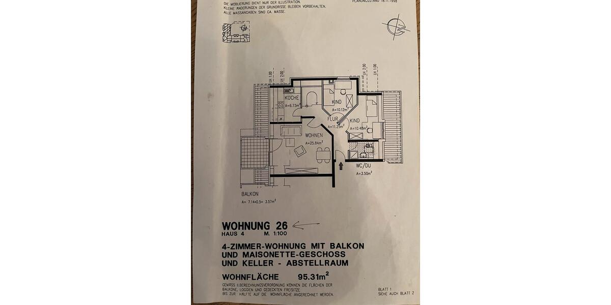Maisonettenwohnung Monheim am Rhein - 4 Zimmer, 95 m&sup2;, 275.000&euro; | Angebot:26252279