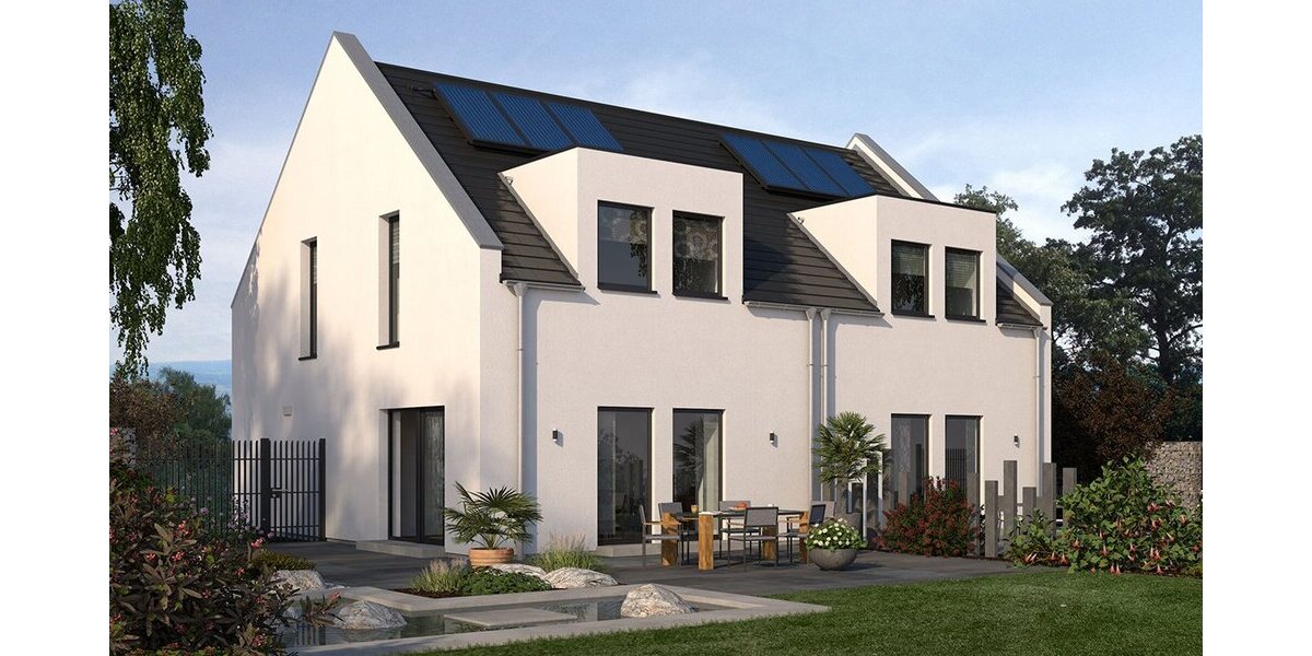 Modernes Doppelhaus in Meerbusch - Individuell geplante Traum-Doppelhaushälfte mit Pro Time Dienstleistungspaket für Heimwerker - Doppelhaushälfte Meerbusch | Angebot:27351019
