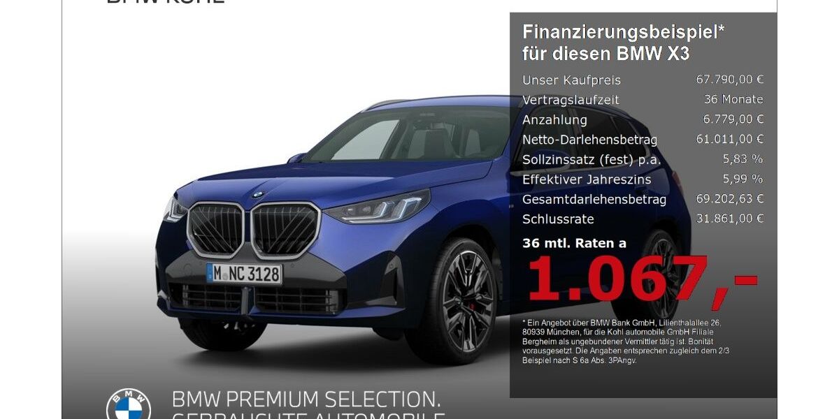 BMW X3 15.337 km 67.790 &euro; Bergheim 50126