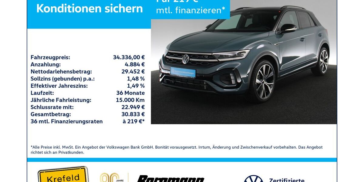 VW T-Roc 7.748 km 32.997 &euro; Krefeld 47803