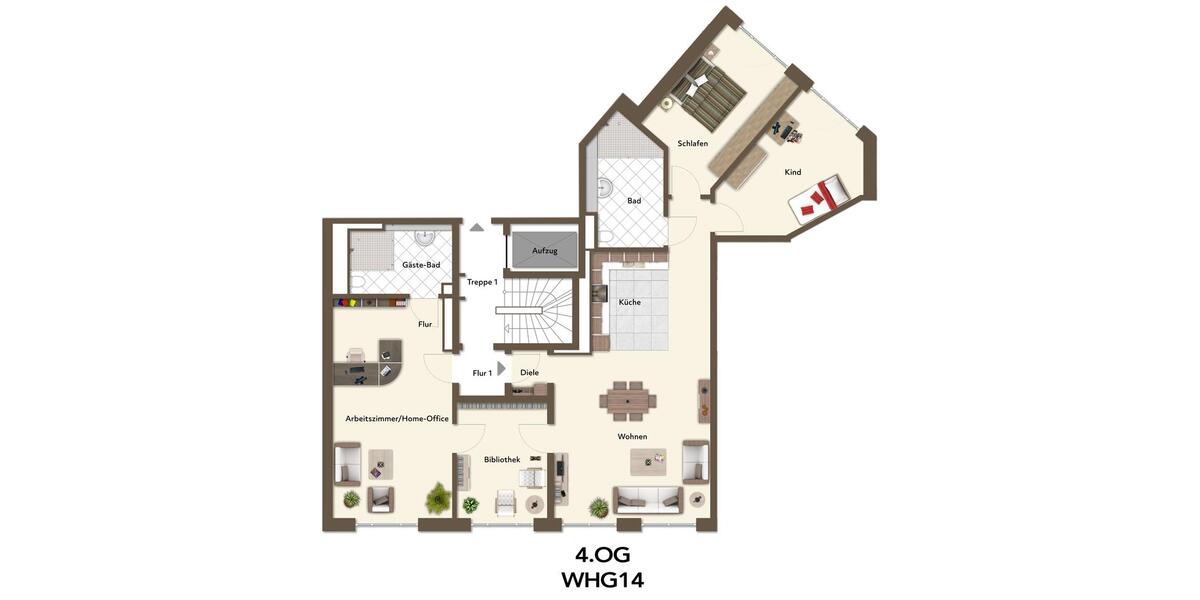 Etagenwohnung Düsseldorf Pempelfort - 5 Zimmer, 149 m&sup2;, 2.855&euro; | Angebot:25751924