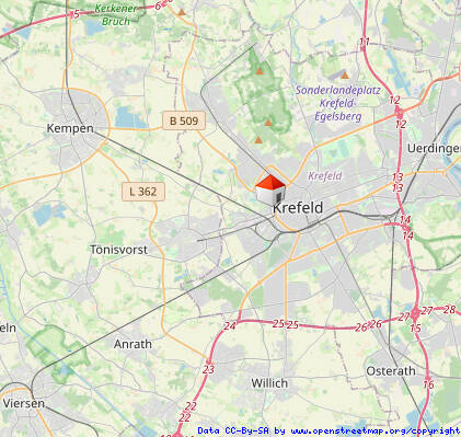 Etagenwohnung Krefeld Kempener Feld/Baakeshof - 2 Zimmer, 92 m&sup2;, 1.012&euro; | Angebot:26176173