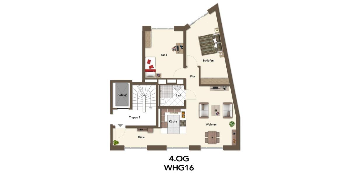 Etagenwohnung Düsseldorf Pempelfort - 3 Zimmer, 87 m&sup2;, 1.670&euro; | Angebot:26285178