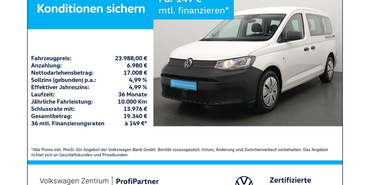 VW Caddy Maxi 59.633 km 23.980 &euro; Leverkusen 51379