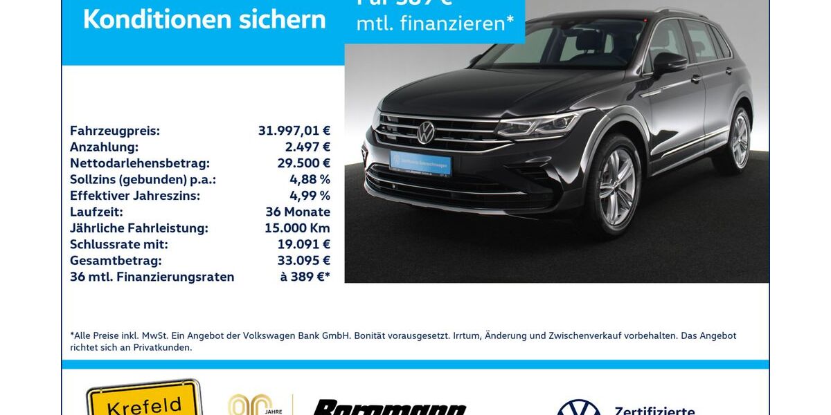 VW Tiguan 74.745 km 30.447 &euro; Krefeld 47803