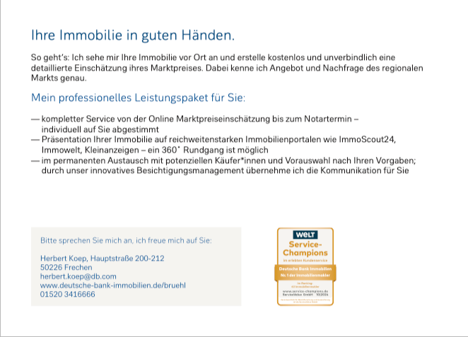 Reihenendhaus Kerpen Blatzheim - 4 Zimmer, 100 m&sup2;, 415.000&euro; | Angebot:25744030