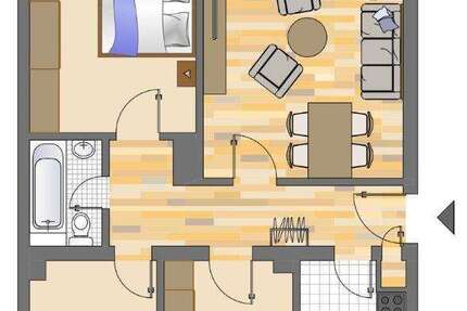 Wohnung Mönchengladbach Uedding - 3 Zimmer, 63 m&sup2;, 659&euro; | Angebot:25940583