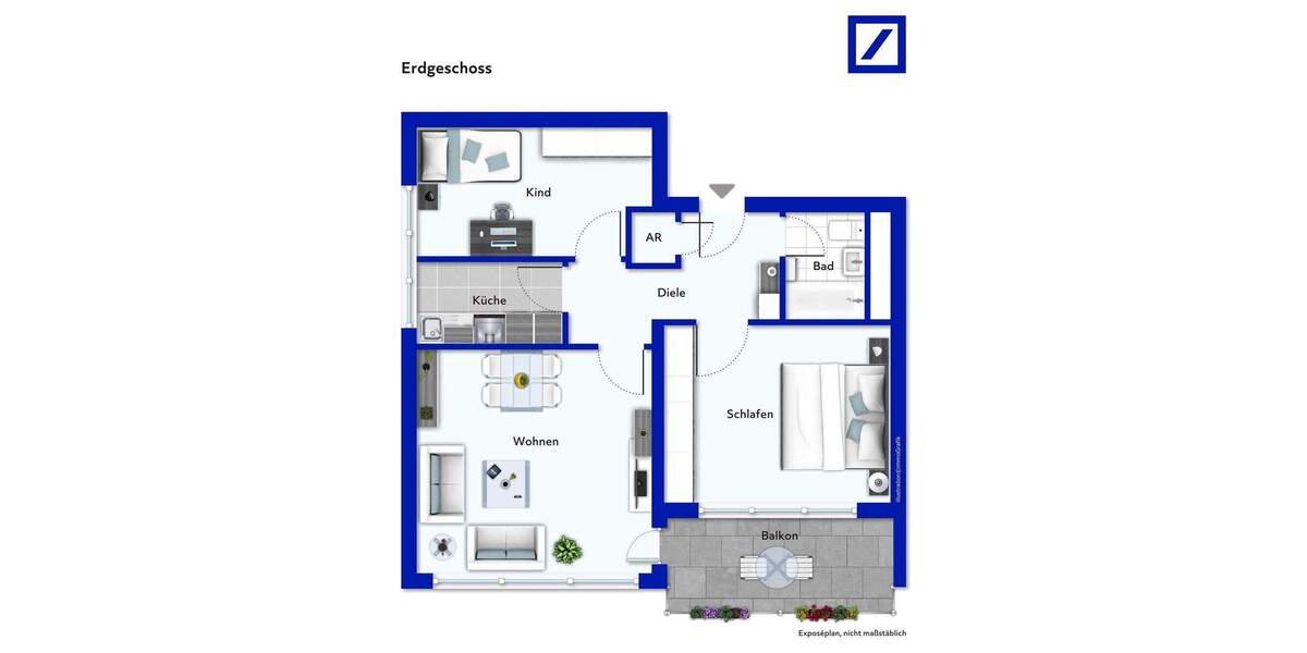 Etagenwohnung Krefeld Bockum - 3 Zimmer, 74 m&sup2;, 170.000&euro; | Angebot:25820061