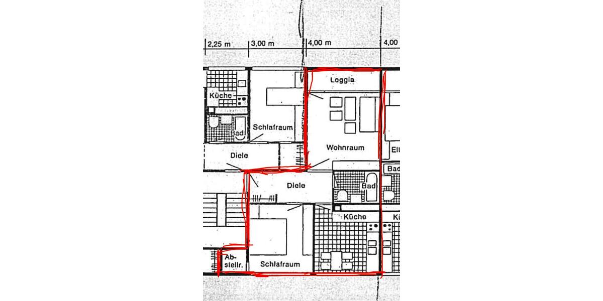 Etagenwohnung Krefeld Dießem - 2 Zimmer, 59 m&sup2;, 149.000&euro; | Angebot:26208025