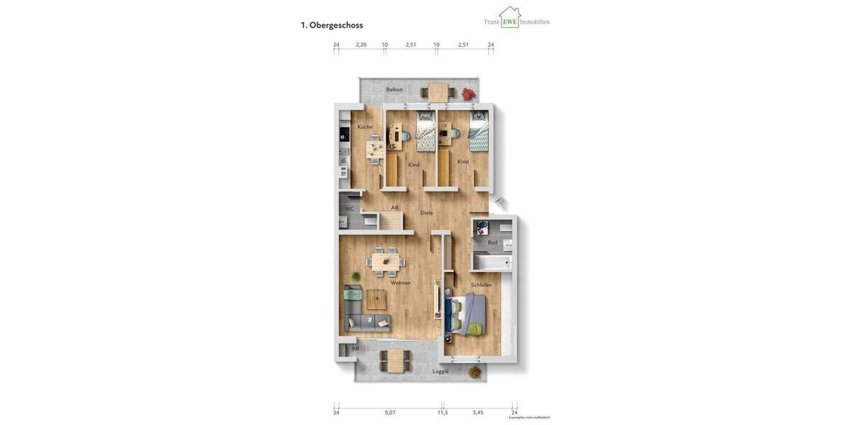 Etagenwohnung Düsseldorf Hassels - 4 Zimmer, 91 m&sup2;, 278.000&euro; | Angebot:25745967
